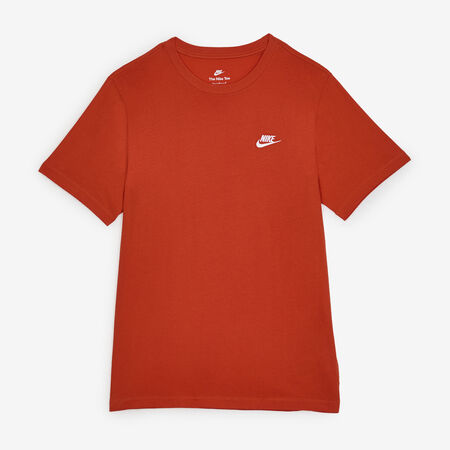 NIKE TEE SHIRT CLUB ORANGE/BLANC HEREN