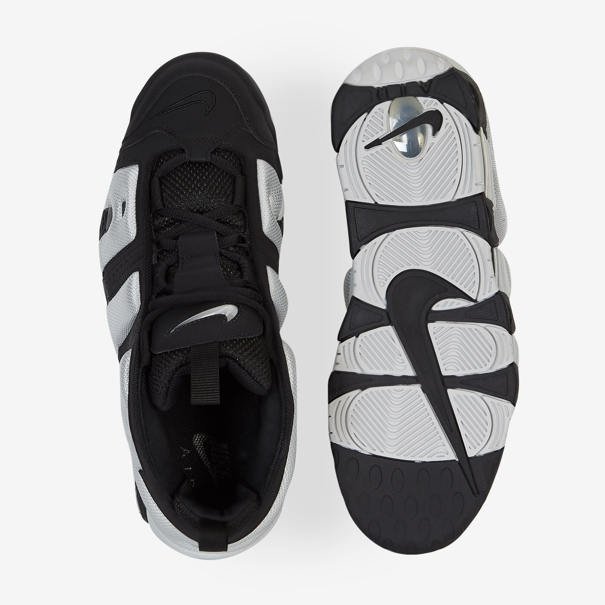 NIKE AIR MORE UPTEMPO LOW NOIR BLANC SNEAKERS HOMME Courir.be