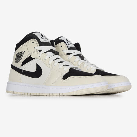 JORDAN AIR JORDAN 1 MID NOIR/ROSE FEMME