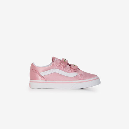 VANS old skool OLD SKOOL V SATIN ROSE/BLANC BÉBÉ