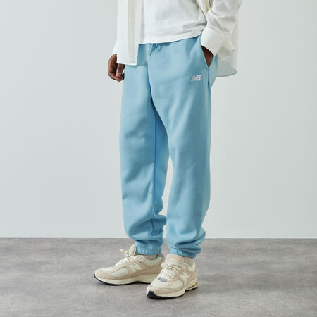 NEW BALANCE PANT JOGGER SMALL LOGO BLEU CIEL HEREN