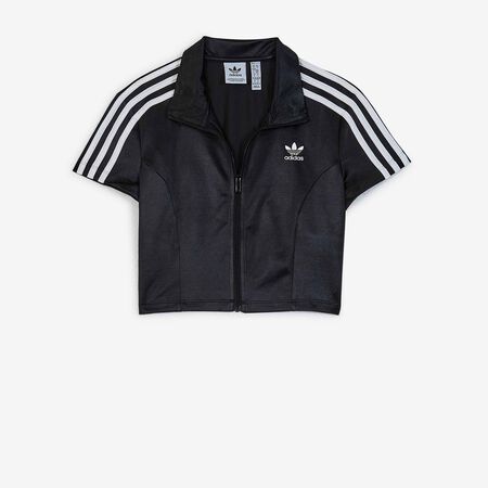 ADIDAS ORIGINALS JACKET FZ SHORT SLEEVE ADICOLOR NOIR/BLANC FEMME