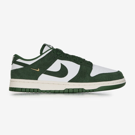 DUNK LOW SUEDE MINI SWOOSH : VERT/BLANC