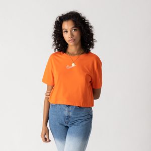 TEE CROPPED SWOOSH LINES