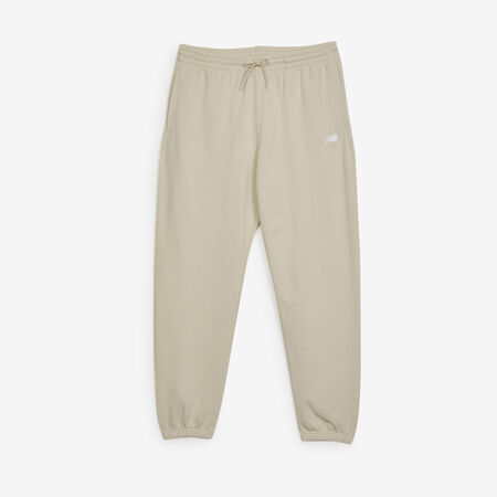 NEW BALANCE PANT JOGGER SMALL LOGO FT BEIGE/BLANC HEREN