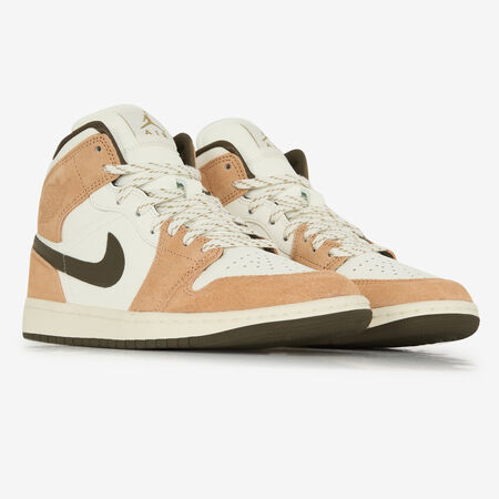 JORDAN air jordan 1 AIR JORDAN 1 MID BLANC/MARRON FEMME