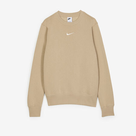 NIKE SWEAT CREW CLUB CENTERED LOGO BEIGE FEMME