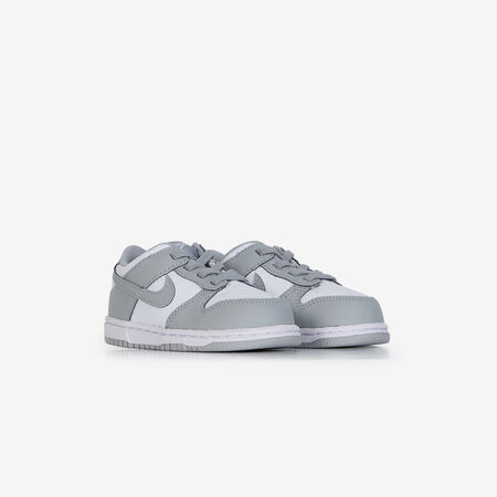 NIKE dunk DUNK LOW GRIS/BLANC BÉBÉ