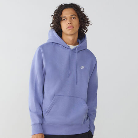 NIKE HOODIE CLUB SMALL LOGO BLEU/BLANC HEREN