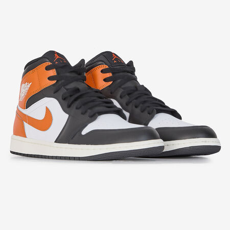 JORDAN air jordan 1 AIR JORDAN 1 MID BLANC/ORANGE HOMME