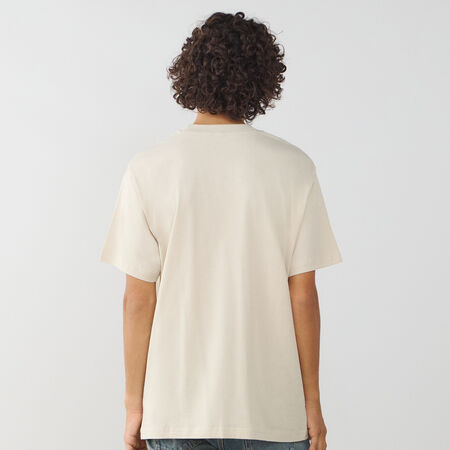 NEW BALANCE TEE SHIRT SMALL LOGO ESSENTIALS BEIGE/BLANC HOMME