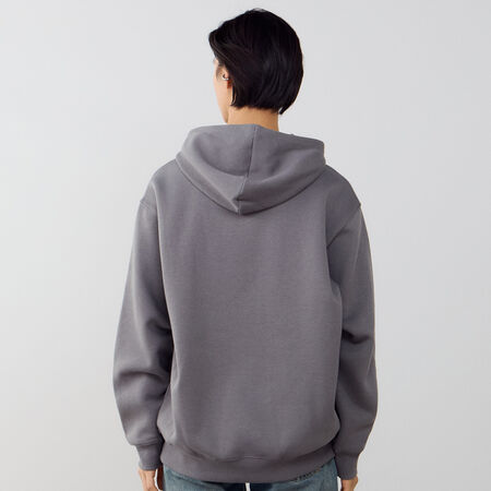 NEW BALANCE HOODIE SMALL LOGO GRIS HOMME