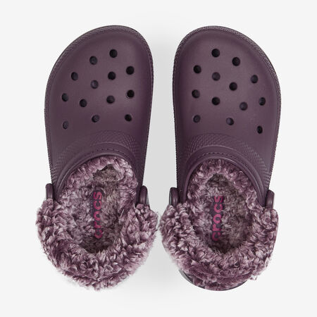 CROCS FLEECE LINED CLOG BORDEAUX DAMES