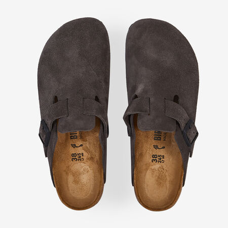BIRKENSTOCK boston BOSTON SUEDE VELVET GRAY GRIJS DAMES