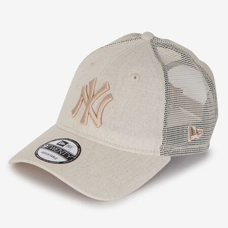 NEW ERA 9TWENTY TRUCKER WOMEN NY LINEN BEIGE FEMME