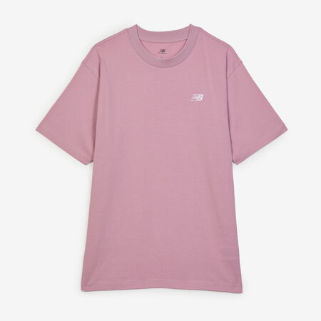 NEW BALANCE TEE SHIRT SMALL LOGO ESSENTIALS ROSE/BLANC HOMME