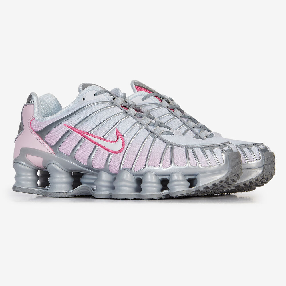 NIKE SHOX TL ROSE/ARGENT SNEAKERS FEMME