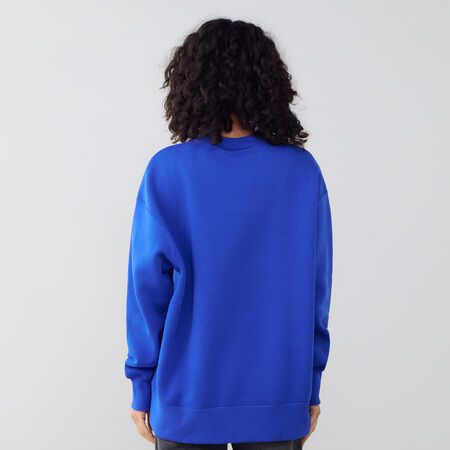 NIKE SWEAT CREW PHOENIX LONG OVERSIZED BLEU/BLANC FEMME