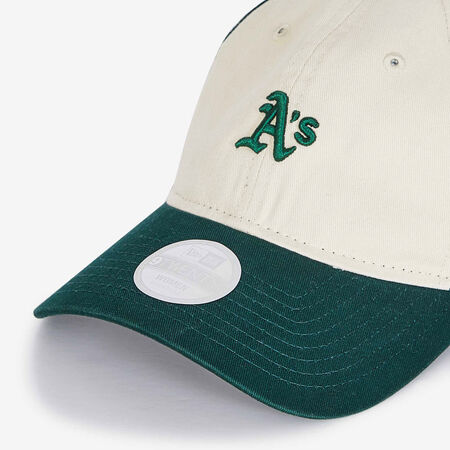 NEW ERA 9TWENTY A'S WOMEN TRUCKER BEIGE/VERT FEMME