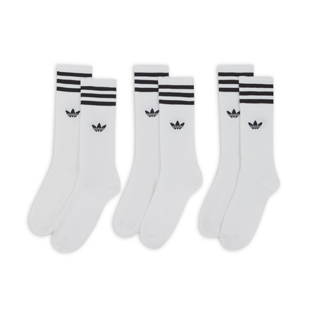 ADIDAS ORIGINALS CHAUSSETTES X3 CREW TREFOIL BLANC/NOIR MIXTE