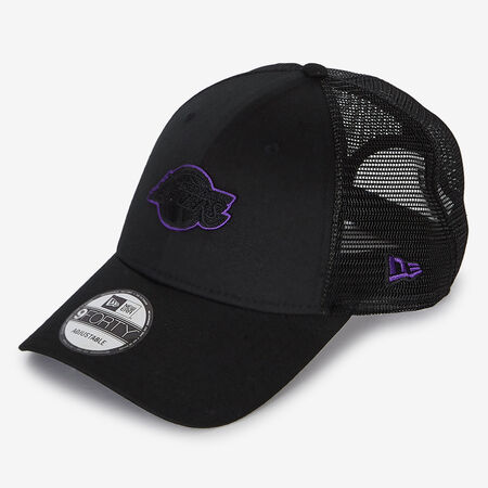 NEW ERA 9FORTY TRUCKER LAKERS OUTLINE LOGO NOIR HOMME