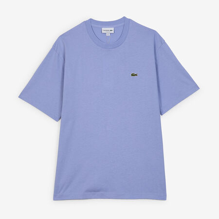 LACOSTE TEE SHIRT CLASSIC SMALL LOGO VIOLET/VERT HEREN