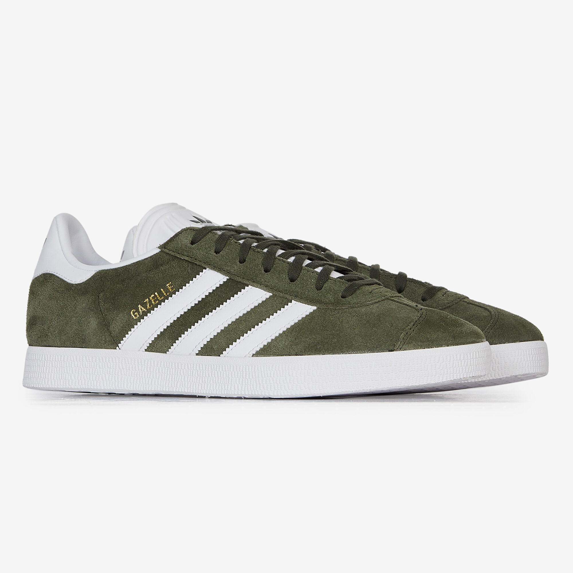 ADIDAS ORIGINALS GAZELLE KAKI BLANC SNEAKERS HOMME Courir.be