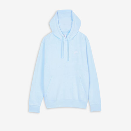 NIKE HOODIE CLUB SMALL LOGO BLEU/BLANC HOMME