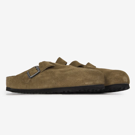 BIRKENSTOCK BOSTON SUEDE DARK TEA MARRON HEREN