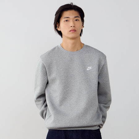 NIKE SWEAT CREW CLUB GRIS/BLANC HOMME
