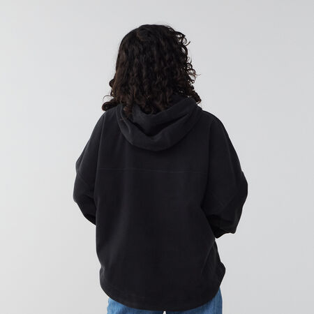 NIKE HOODIE HALF-ZIP POLAR NOIR/BLANC FEMME