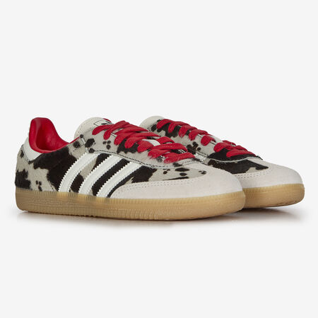 ADIDAS ORIGINALS samba SAMBA OG COW PONY HAIR MARRON/ROUGE DAMES