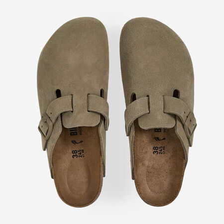 BIRKENSTOCK boston BOSTON SUEDE FADED KHAKI KAKI FEMME