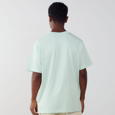 NEW BALANCE TEE SHIRT SMALL LOGO GROEN/WIT HEREN