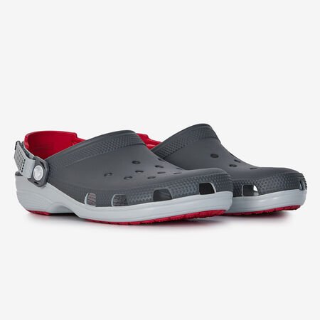 CROCS CLASSIC TURBO CLOG GRIS/ROUGE HOMME