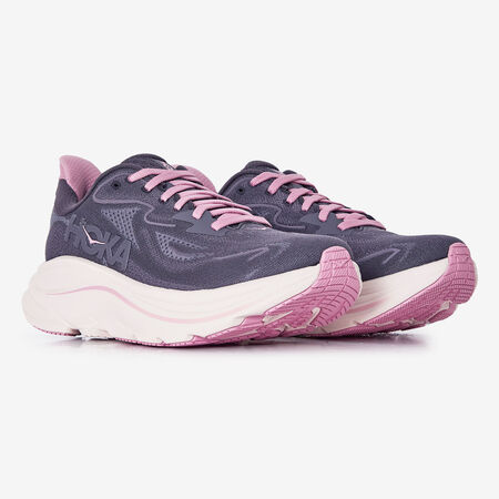HOKA CLIFTON 10 NOIR/ROSE FEMME