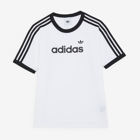 ADIDAS ORIGINALS TEE SHIRT LINEAR BLANC/NOIR DAMES