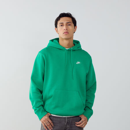 NIKE HOODIE CLUB SMALL LOGO VERT/BLANC HOMME