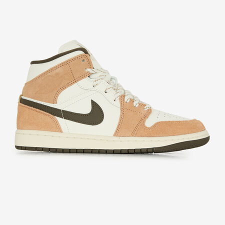 JORDAN air jordan 1 AIR JORDAN 1 MID BLANC/MARRON FEMME