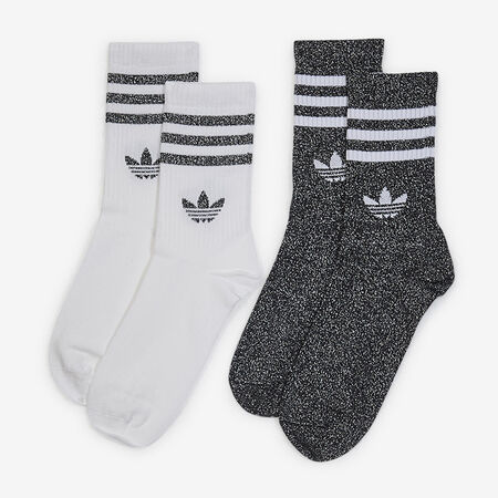 ADIDAS ORIGINALS CHAUSSETTES X2 CREW GLITTER NOIR/BLANC MIXTE