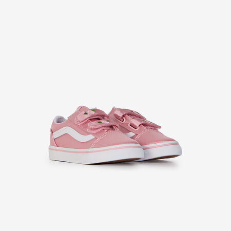 VANS old skool OLD SKOOL V SATIN ROSE/BLANC BÉBÉ