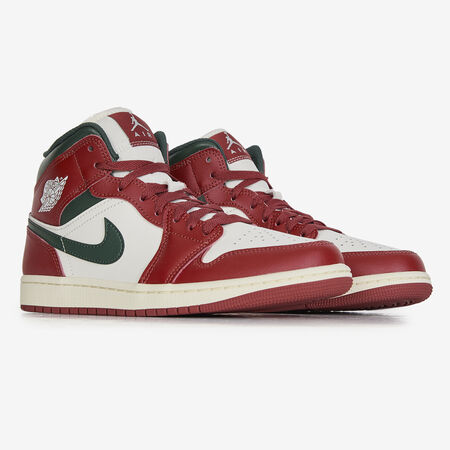 JORDAN AIR JORDAN 1 MID SE BLANC/ROUGE HOMME
