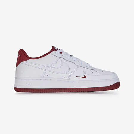 AIR FORCE 1 LOW MINI SWOOSH : BLANC/ROUGE