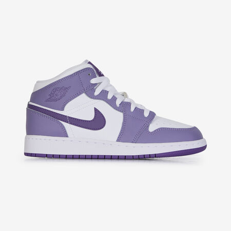 AIR JORDAN 1 MID : VIOLET/BLANC
