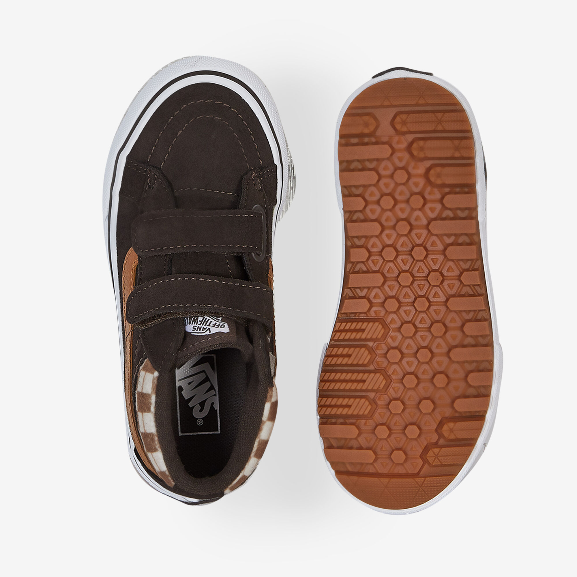 VANS SK8 MID V MTE MARRON BEIGE SNEAKERS ENFANT Courir.be
