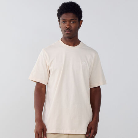 ADIDAS ORIGINALS TEE SHIRT ESSENTIAL BEIGE/BLANC HEREN