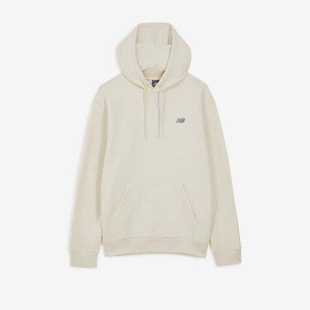 NEW BALANCE HOODIE SMALL LOGO BEIGE HOMME