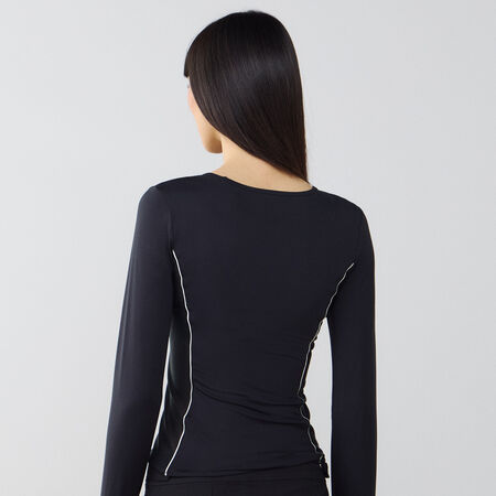 NIKE TOP SHOX LS NOIR DAMES