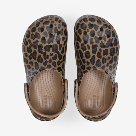 CROCS CLASSIC CLOG LEOPARD CADET