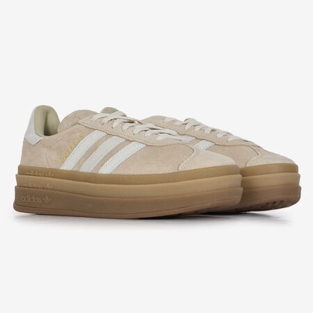 ADIDAS ORIGINALS gazelle GAZELLE BOLD PONY HAIR BEIGE/BLANC FEMME
